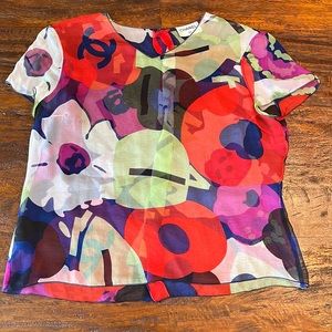 Authentic Chanel patterned blouse